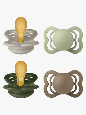 BIBS Supreme Napp 4-Pack Latex Stl 1, Sand/Sage/Hunter Green/Dark Oak