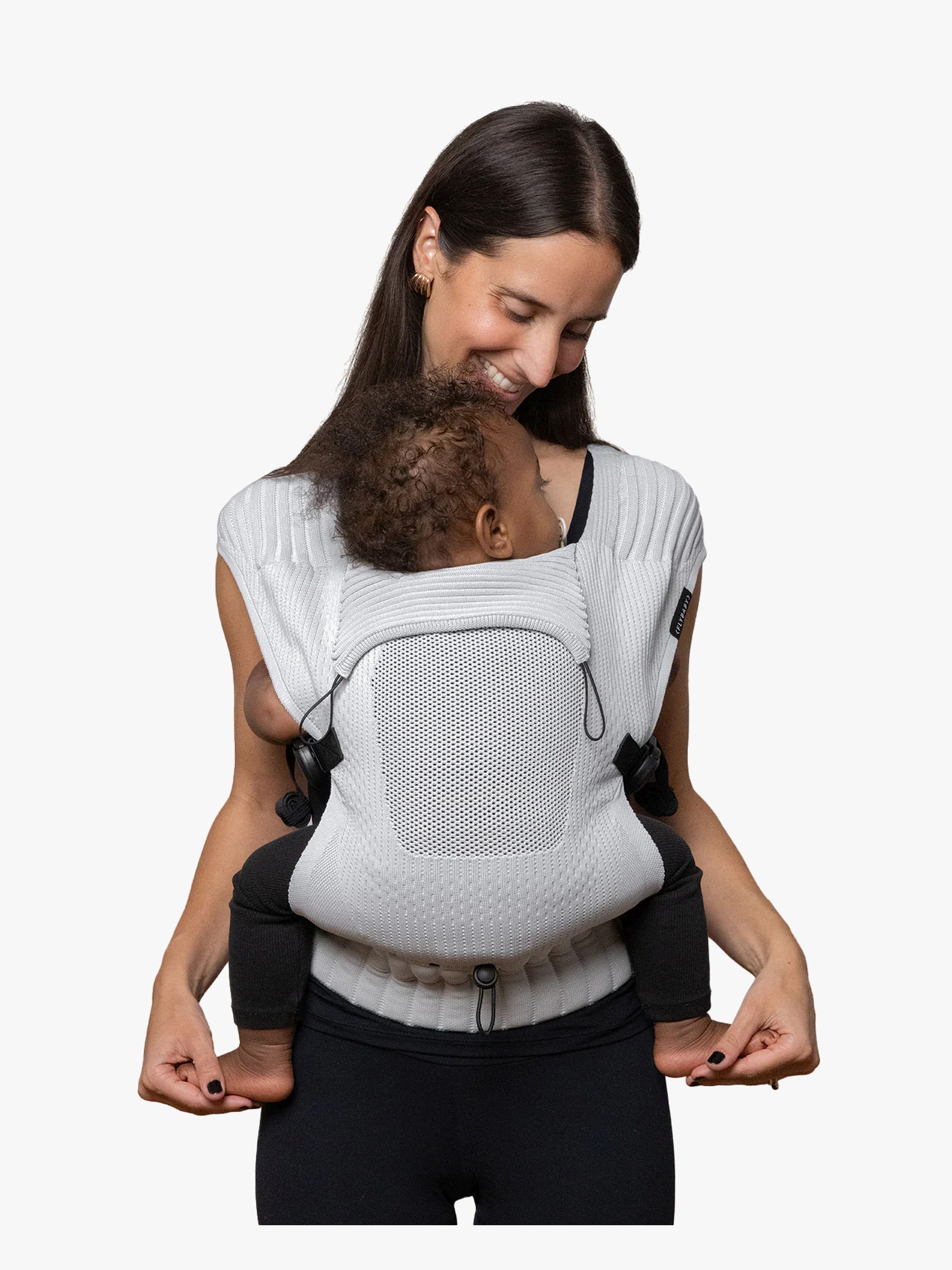 Flybaby Bärsele Grey – ventilerande 3D-mesh med magnetspännen