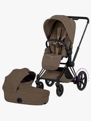 Cybex ePriam Style Duovogn, Matt Black/Coconut Brown