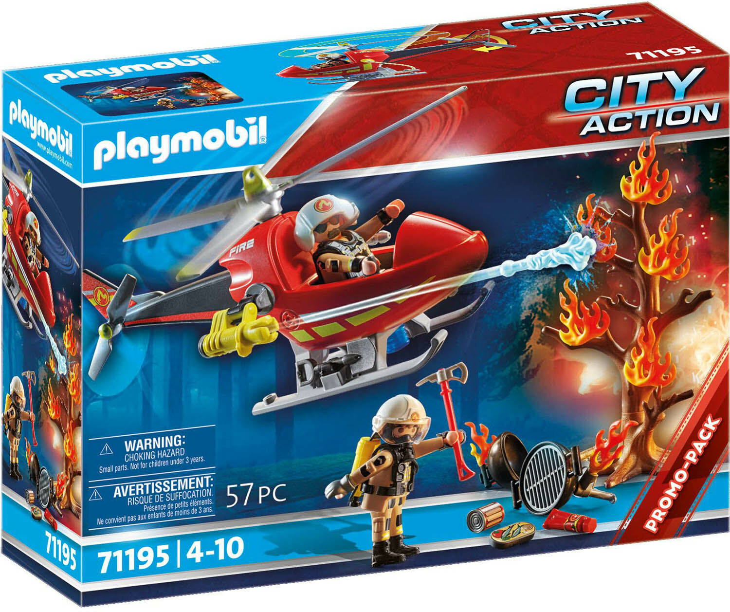 Playmobil City Action Brandkårshelikopter 71195