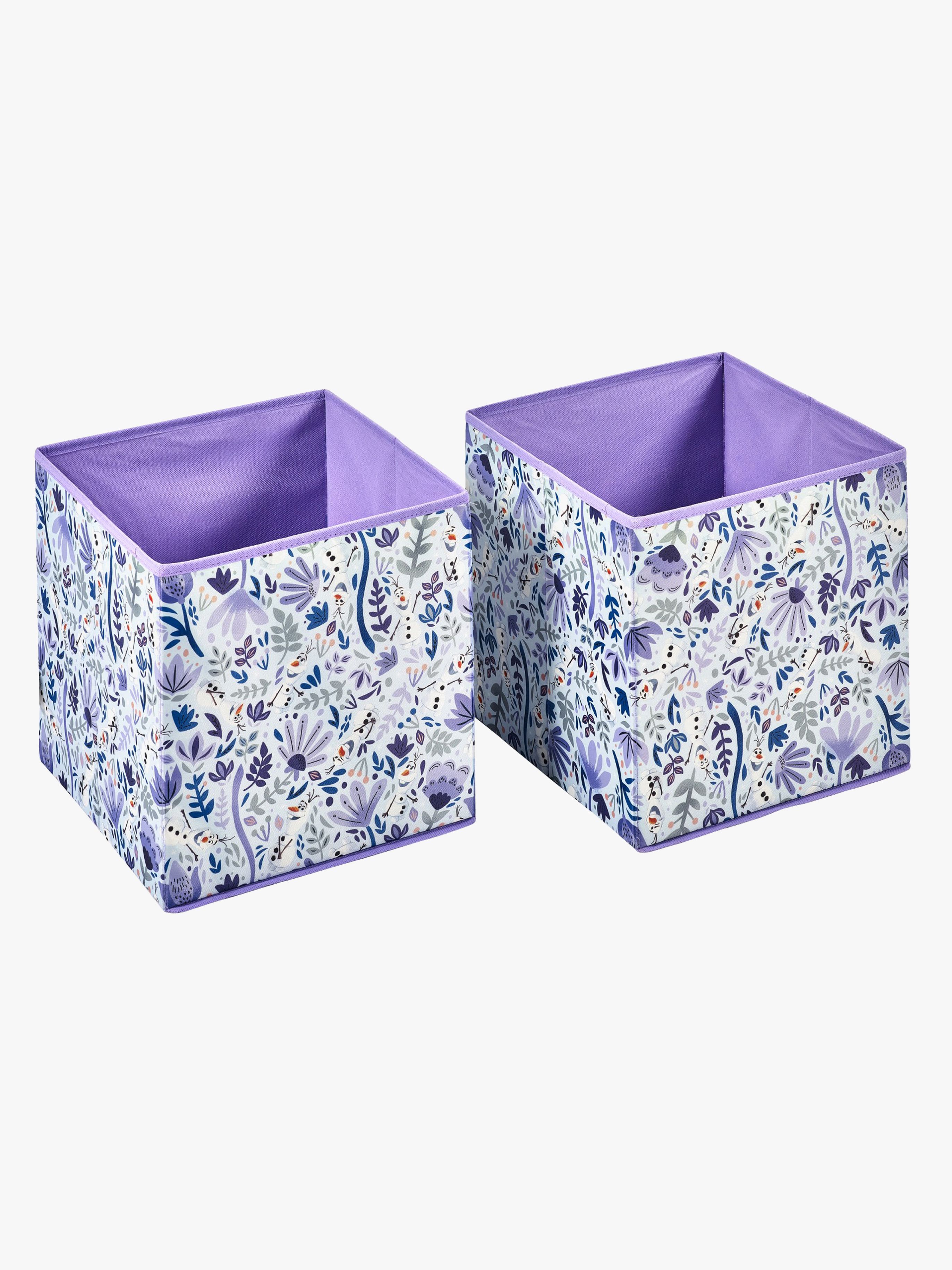 Disney Frozen Förvaringslådor 2-Pack, Lila, Förvaring Barnrum