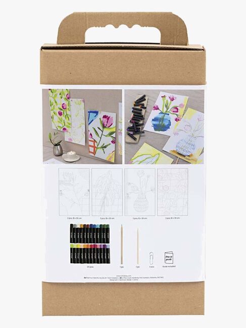 Creativ Company Pysselset Oljepastell Blommor