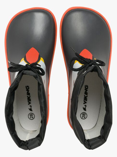 Viking Alv Paw Print Barefoot Gummistövlar, Black