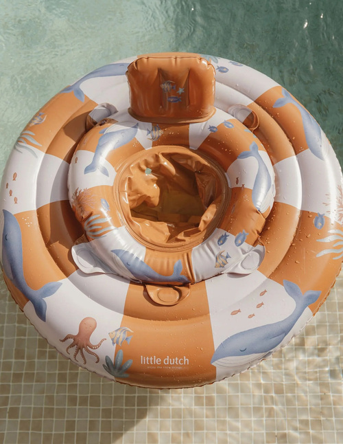 Little Dutch Ocean World Baby Badring, Blue