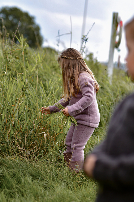 Mikk-Line Ullfleecebyxor Barn, Twilight Mauve