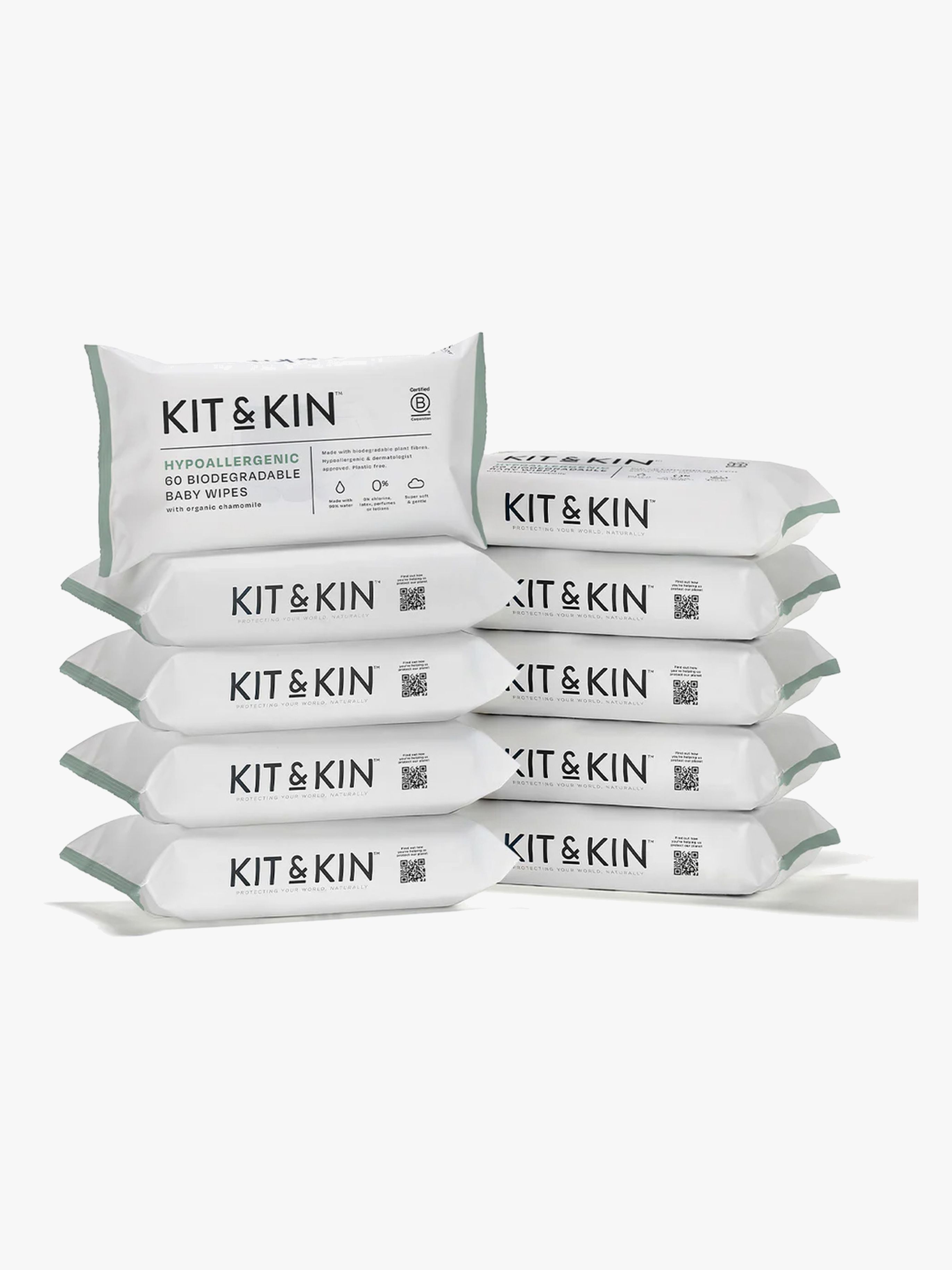 Kit &  Kin Våtservetter 10x60, White