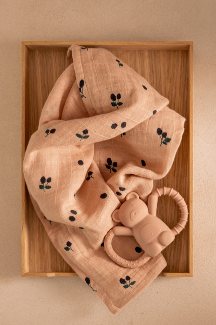 LIEWOOD Lewis Muslinfilt 2-Pack, Mini Berry/Pale Tuscany