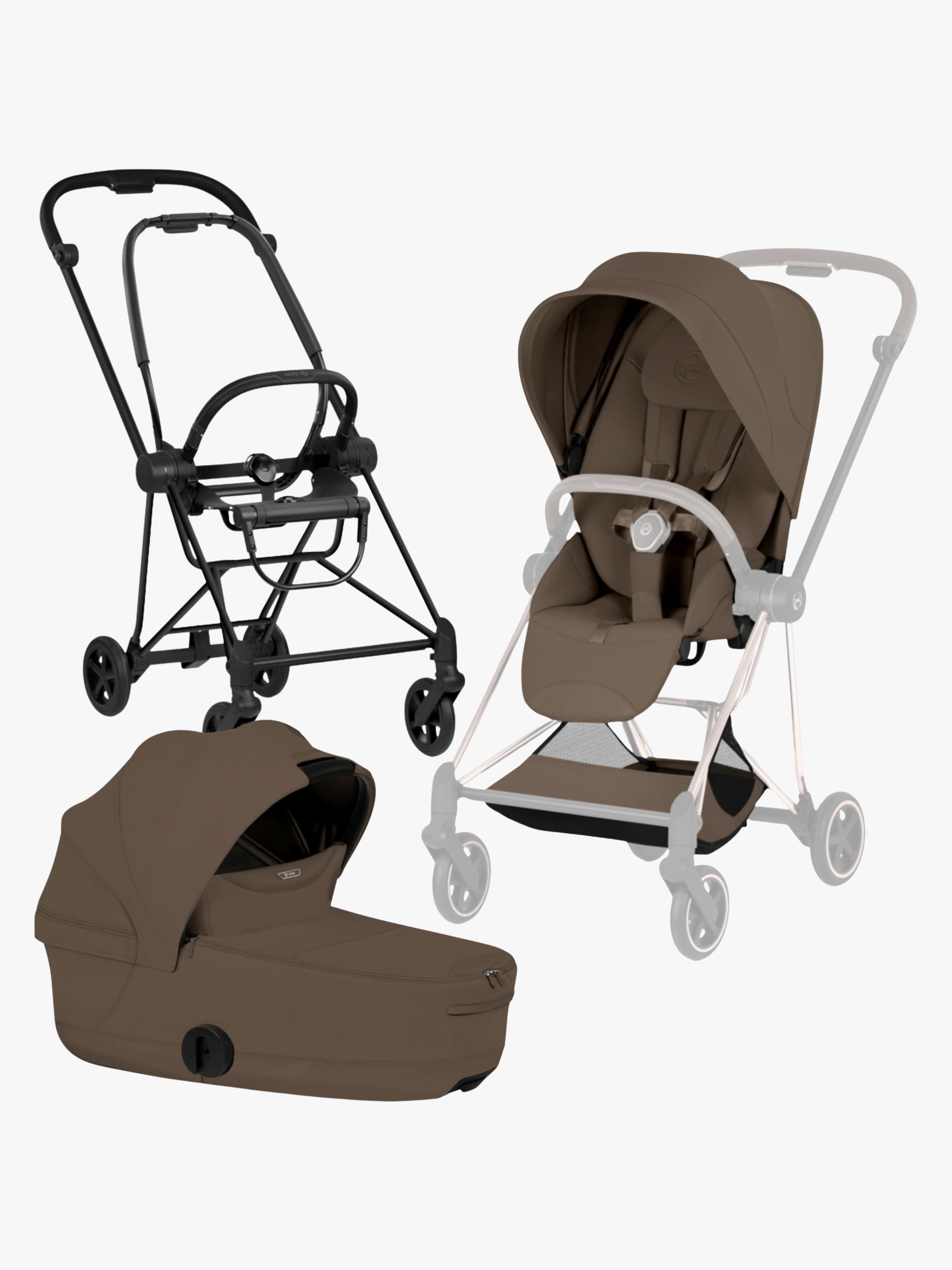 Cybex Mios Style Duovagn, Matt Black/Coconut Brown