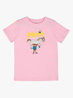 Pippi Långstrump X Martinex Pippi Logo T-shirt, Rosa