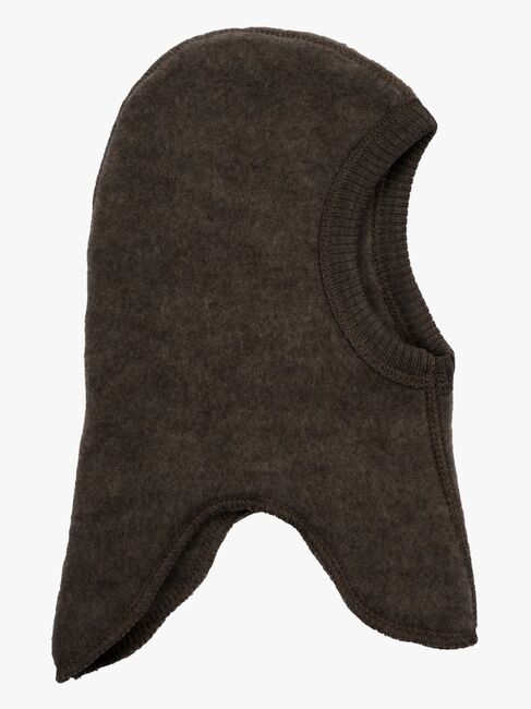 Mikk-Line Balaklava Merinoull, Dark Brown Melange