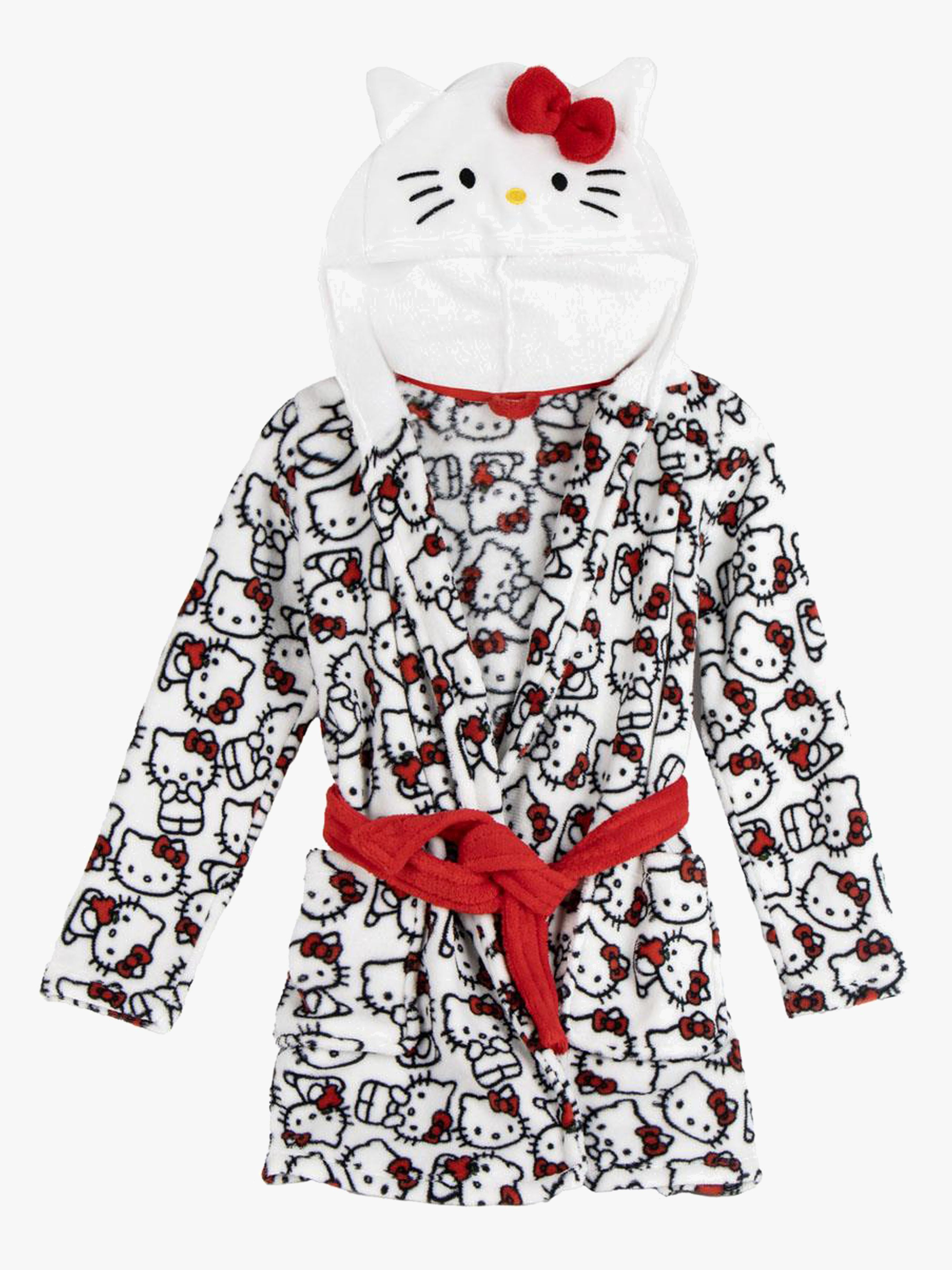Hello Kitty Morgonrock, Vit/Röd, 6 år