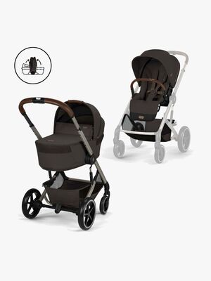 Cybex BALIOS S Lux Duovagn inkl Fold Cot, Chocolate Brown