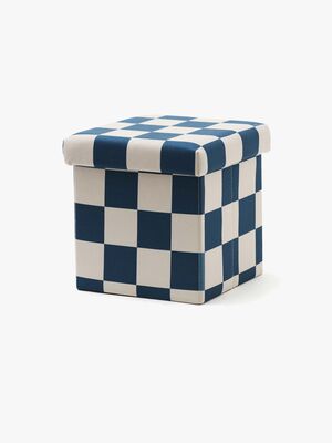 Kid's Concept Puf med Opbevaring Kvadrat 30 cm, Blågrøn