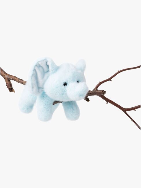 Teddykompaniet Gosedjur Liggande Elefant 34 cm, Ljusblå