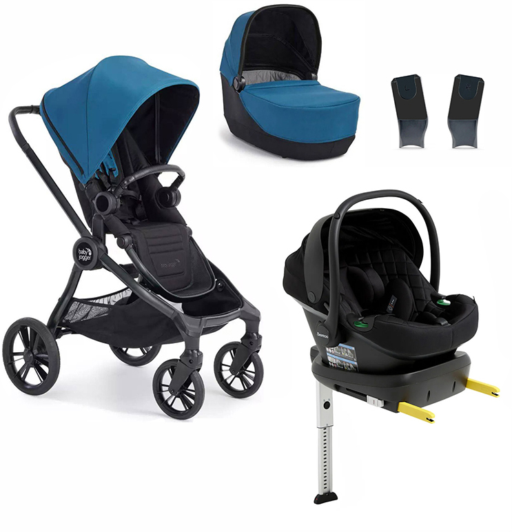 Baby Jogger City Sights Duovagn inkl. Beemoo Route Babyskydd &  Bas Deep Teal/Black Stone