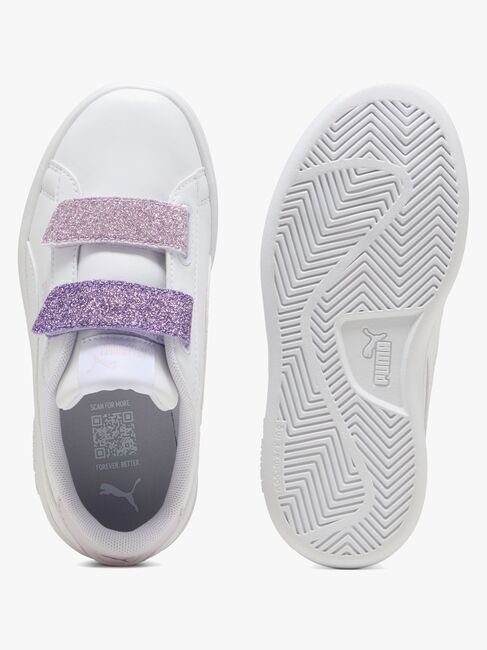 Puma Smash 3.0 Glitter Velcro V PS Sneakers, Vit