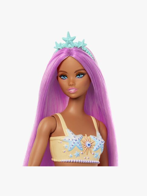 Barbie Docka Sjöjungfru med Färgglad Hår, Orange