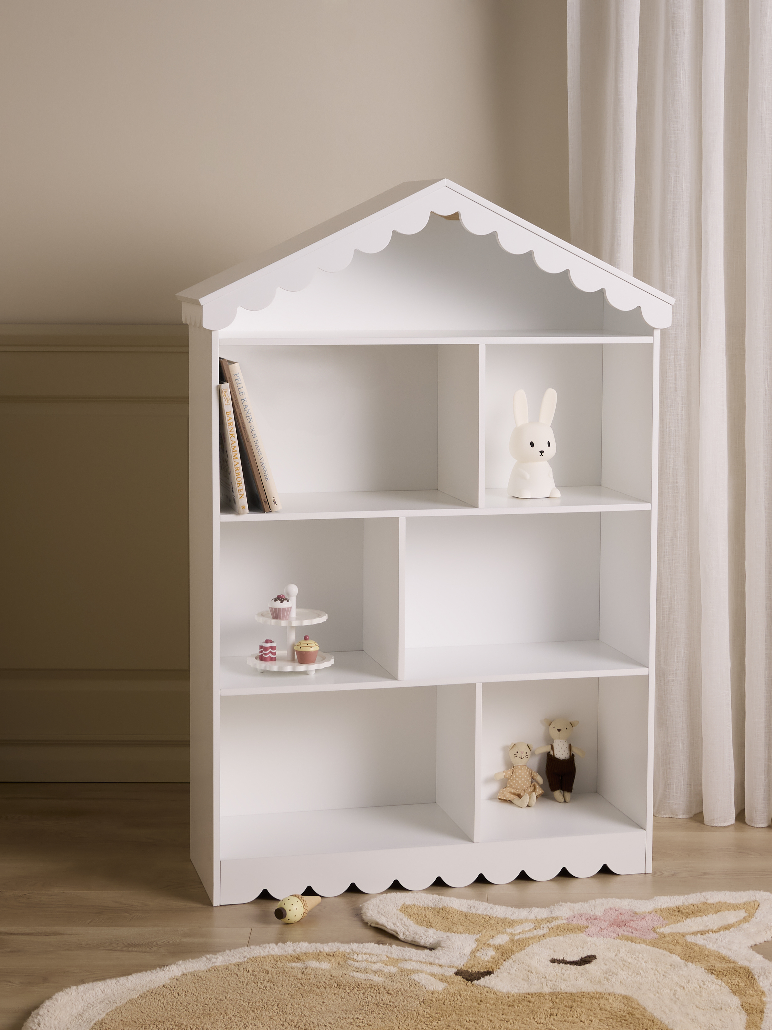Alice & Fox Dune Bokhylla & Dockhus, White