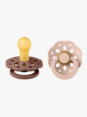 BIBS Boheme Napp 2-pack Latex Stl 1 Rund, Woodchuck/Blush