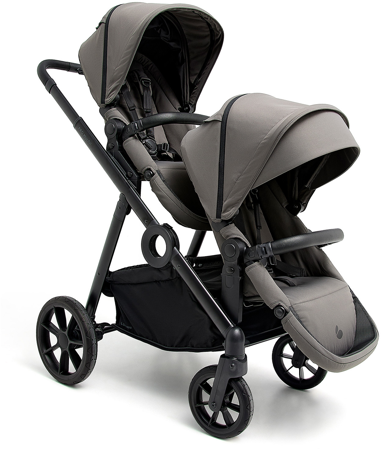 Beemoo Pro Multi 2 Syskonvagn Mocha Grey