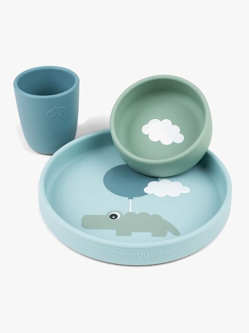 Done By Deer Happy Clouds Barnserviser, Blå