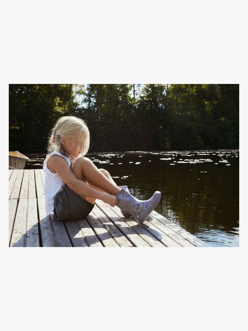 Viking Indie Print Gummistövlar, Dusty Pink/Cream