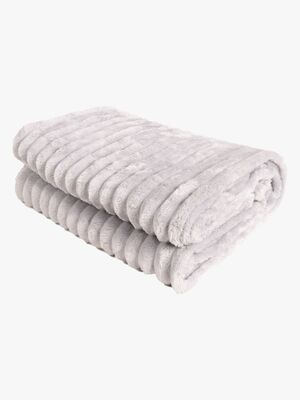 KMCarpets Stripe Pläd 130x170, Silver