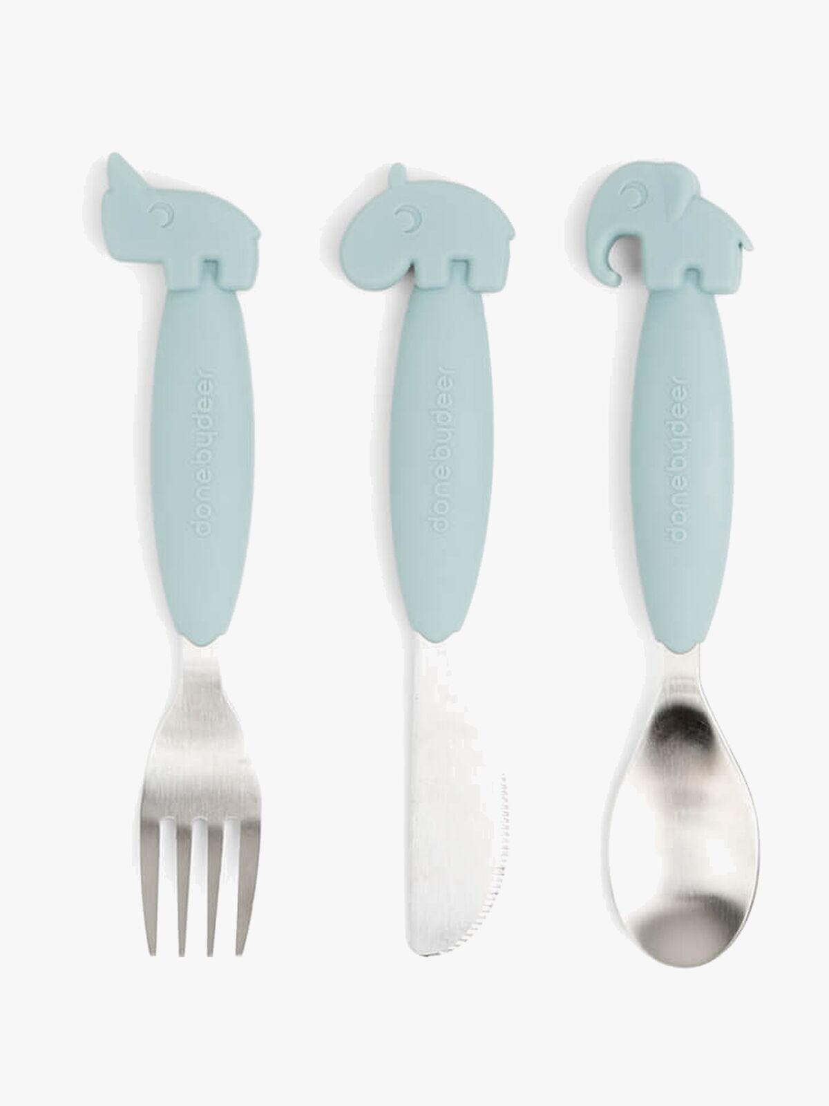 Done By Deer Easy-Grip Dear Friends Bestick, Blue