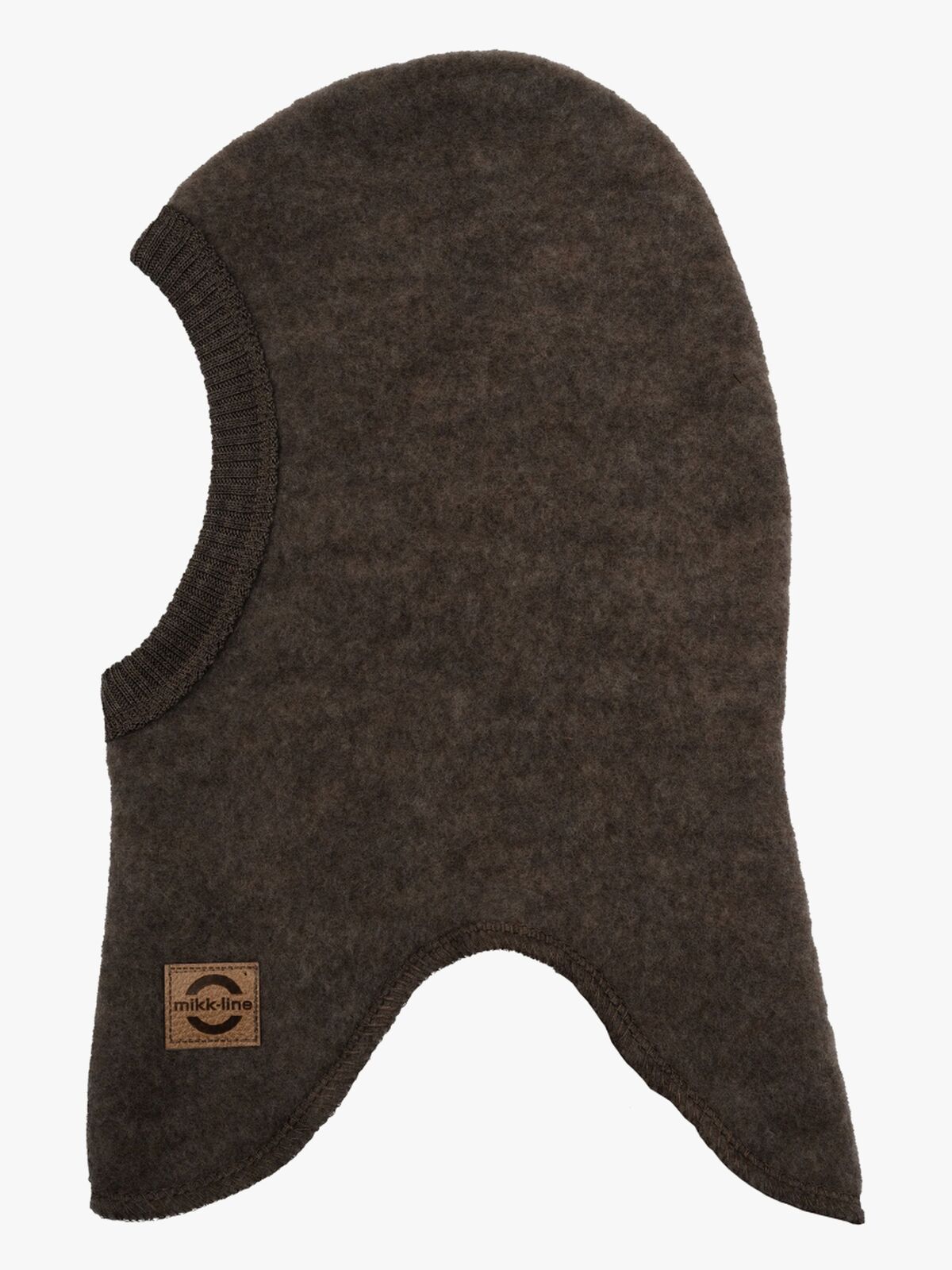Mikk-Line Balaklava Merinoull, Dark Brown Melange