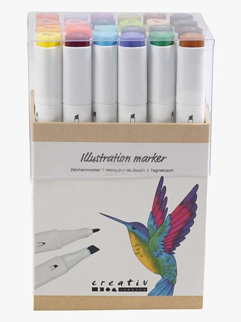 Creativ Company Alkoholbaserade Illustrationsmarkörer Färg 24st