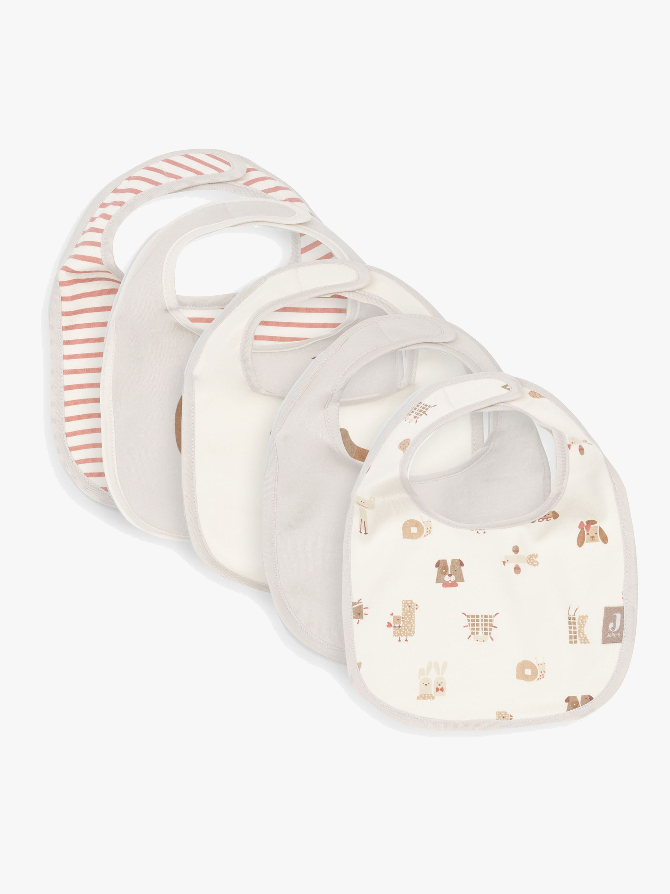 Jollein Bandana Dregglis Vattentät 5-Pack, Animal Friends