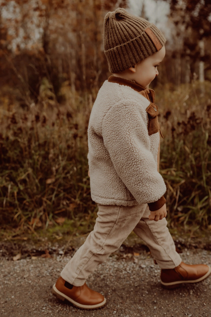 BabyMocs Stickad Mössa, Greige