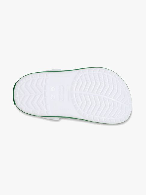 Crocs Crocband Kids Tofflor, White/Green Ivy