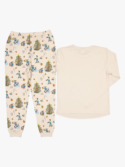 Geggamoja  Tvådelad Julpyjamas Pippi Långstrump, Beige