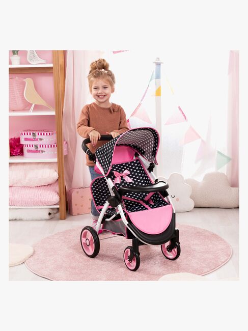 Bayer Design Twin Star Tvillingdockvagn, Svart/Rosa