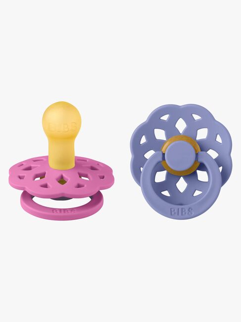 BIBS Boheme Napp 2-Pack Latex Stl 1 Rund, Bubblegum/Peri