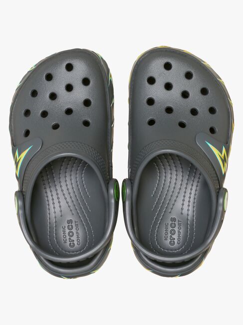 Crocs Classic Bolt Lights Tofflor, Carbon