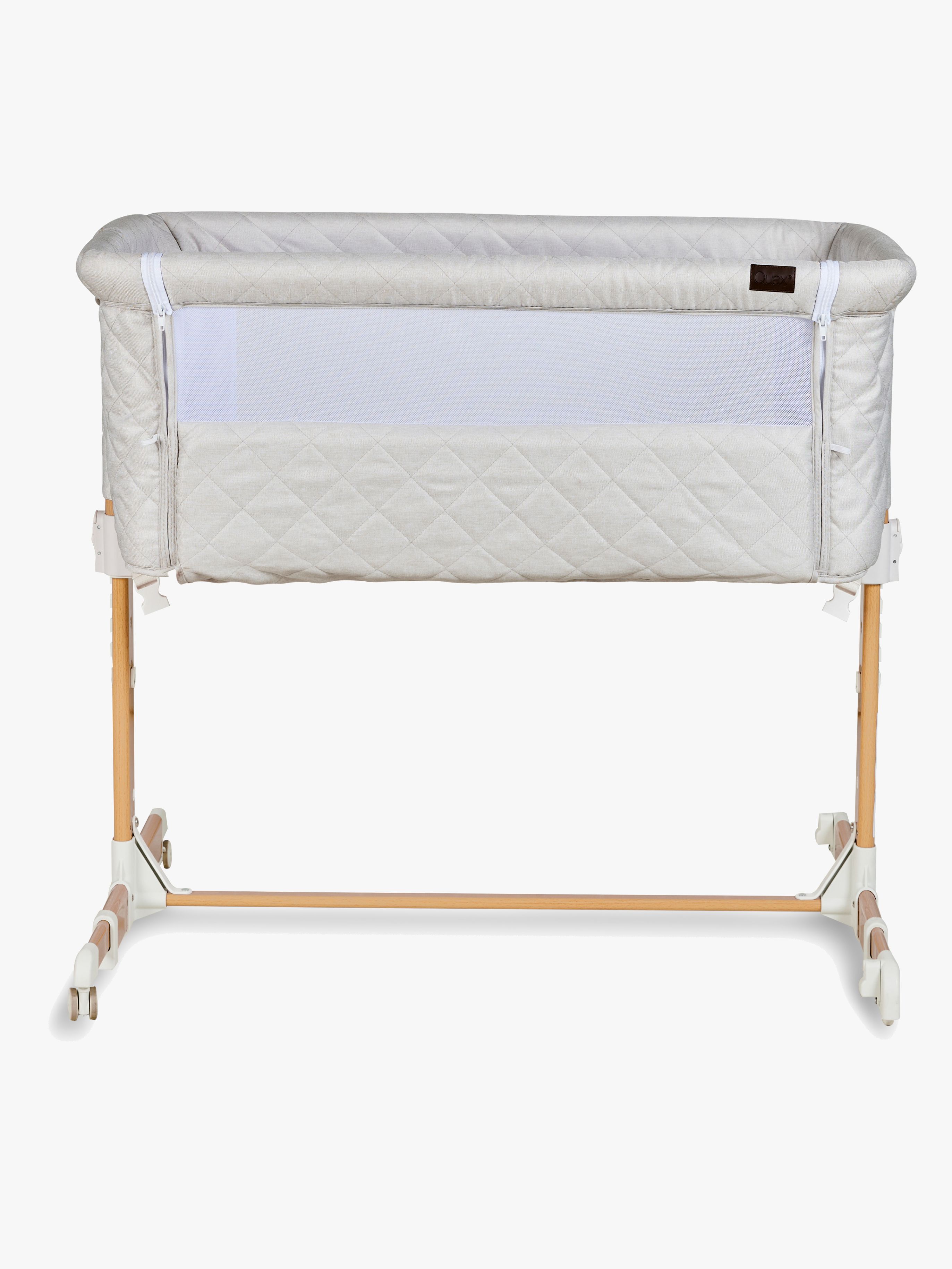 Quax Bedside Crib Clay – sidesäng med 5 höjdlägen från nyfödd