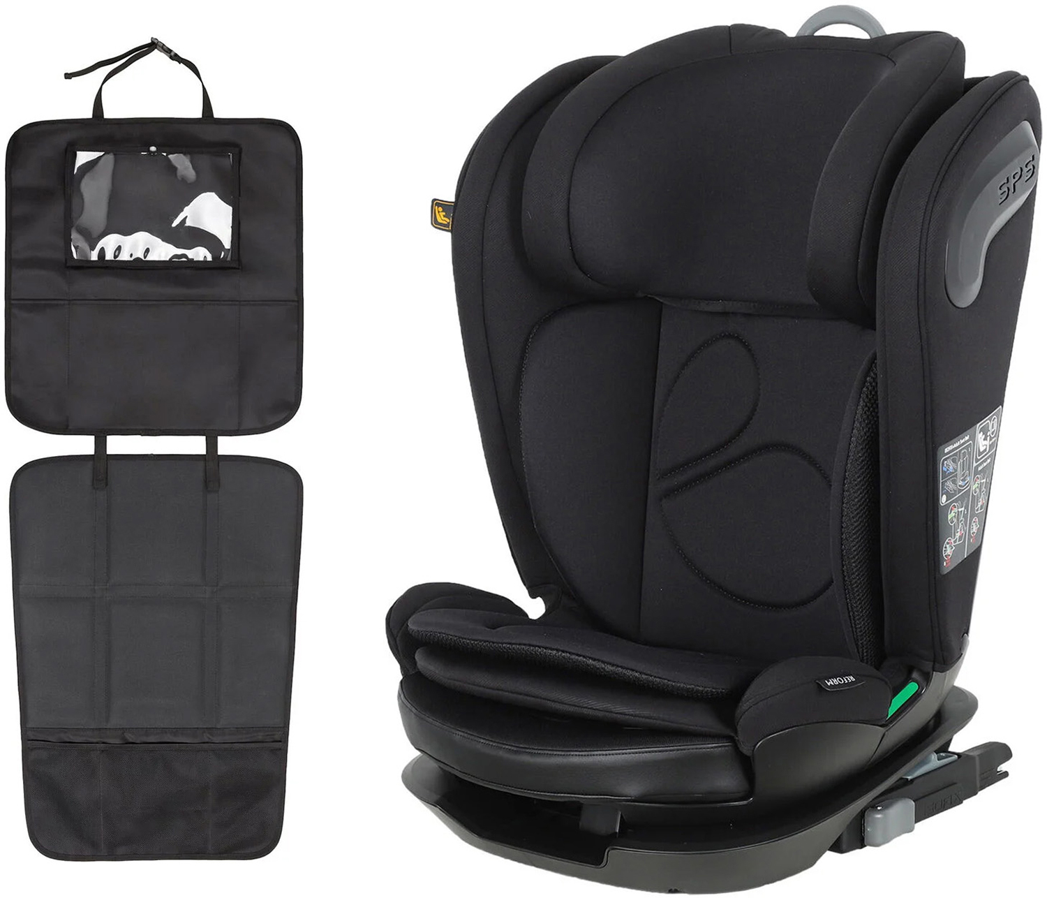 Beemoo Reform ISOFIX Bältesstol Inkl. 3-in-1 Sparkskydd, Black Stone