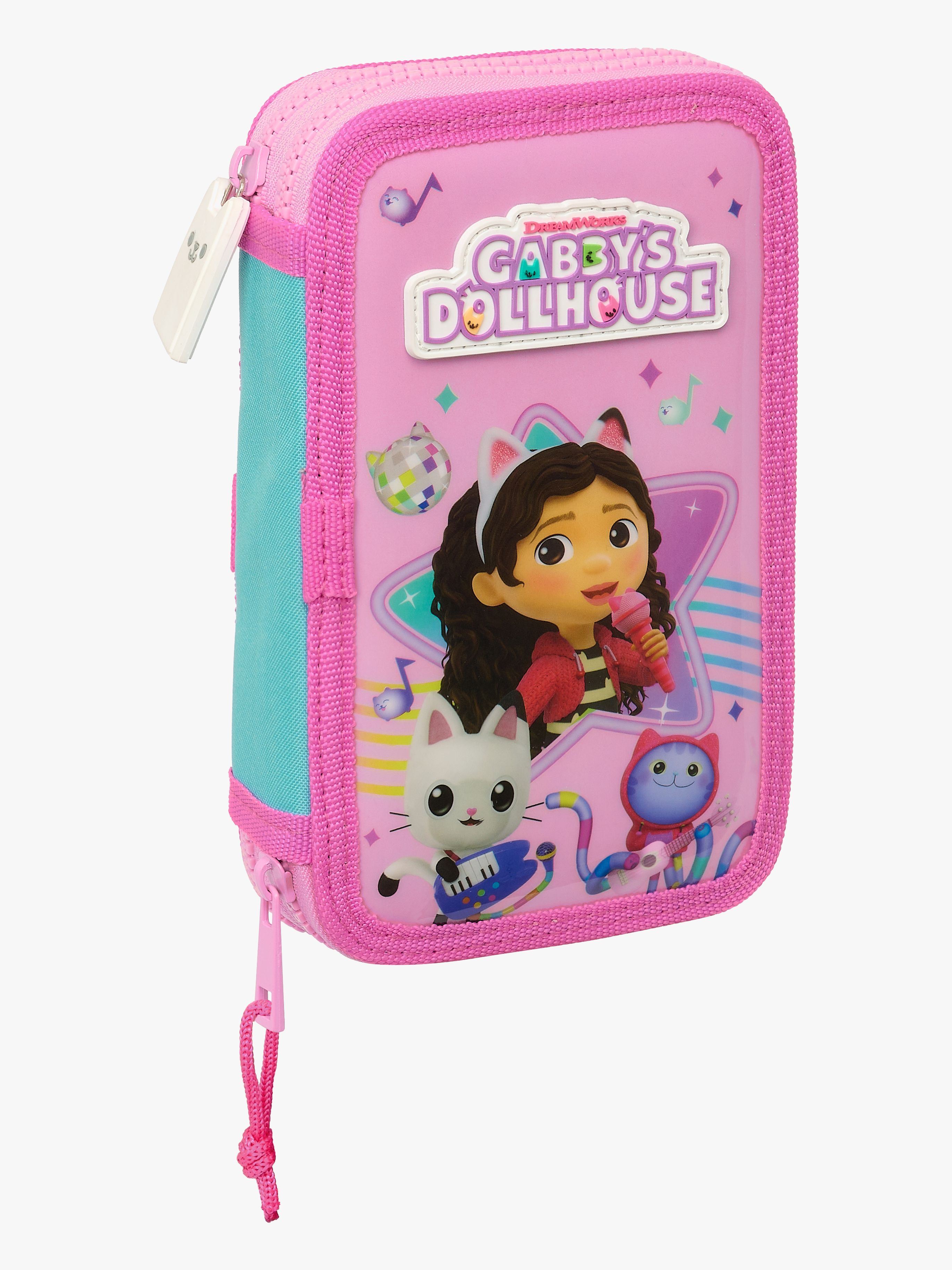 Gabby's Dollhouse Dubbelpennfodral, Rosa