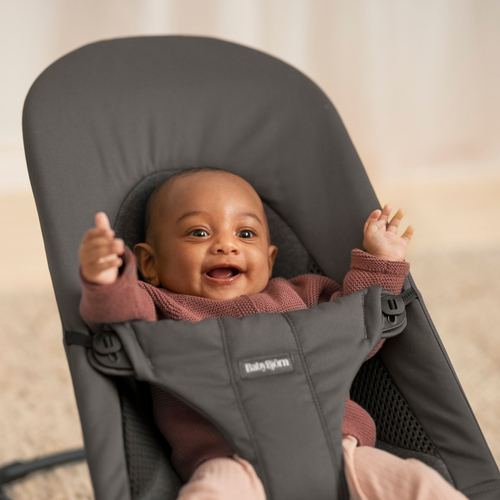 BabyBjörn Balance Soft Babysitter Vävd/Jersey, Mörkgrå