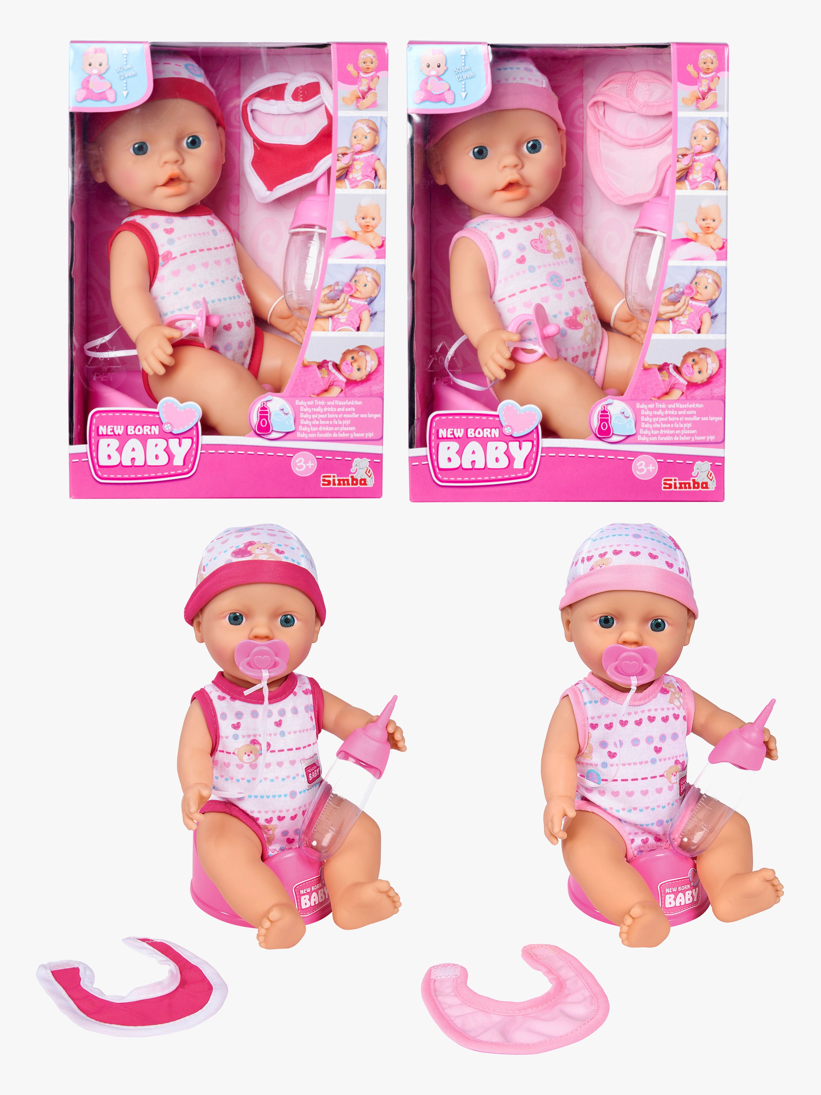 New Born Baby Docka Äta-Väta 30 cm Blandad