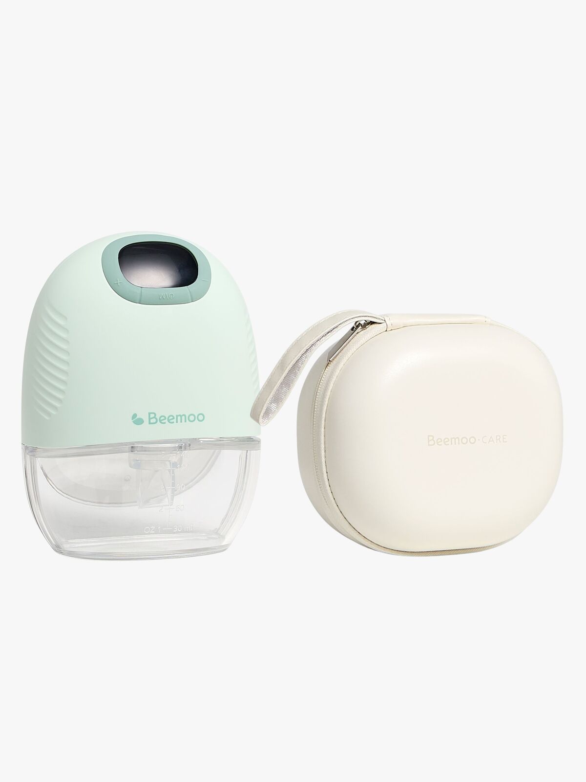 Beemoo CARE Wearable Slim Elektrisk Bröstpump Singel inkl. Förvaringsväska, Soft Green/White