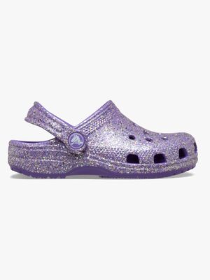 Crocs Classic Fantasy Glitter Kids Tofflor, Lila
