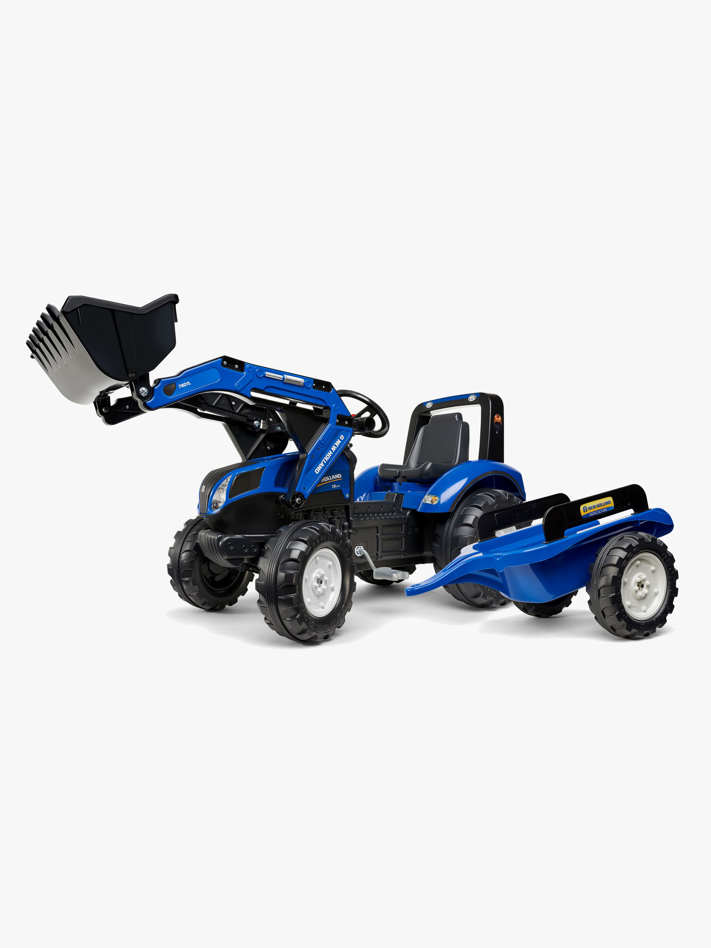Falk New Holland Tramptraktor med Frontlastare och Släp