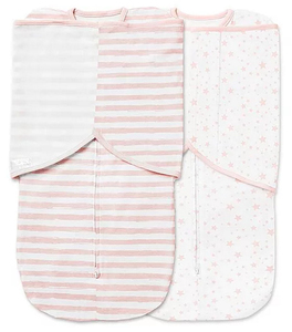 Little Chick London 3-in-1 Baby Swaddle 2-Pack, Pink