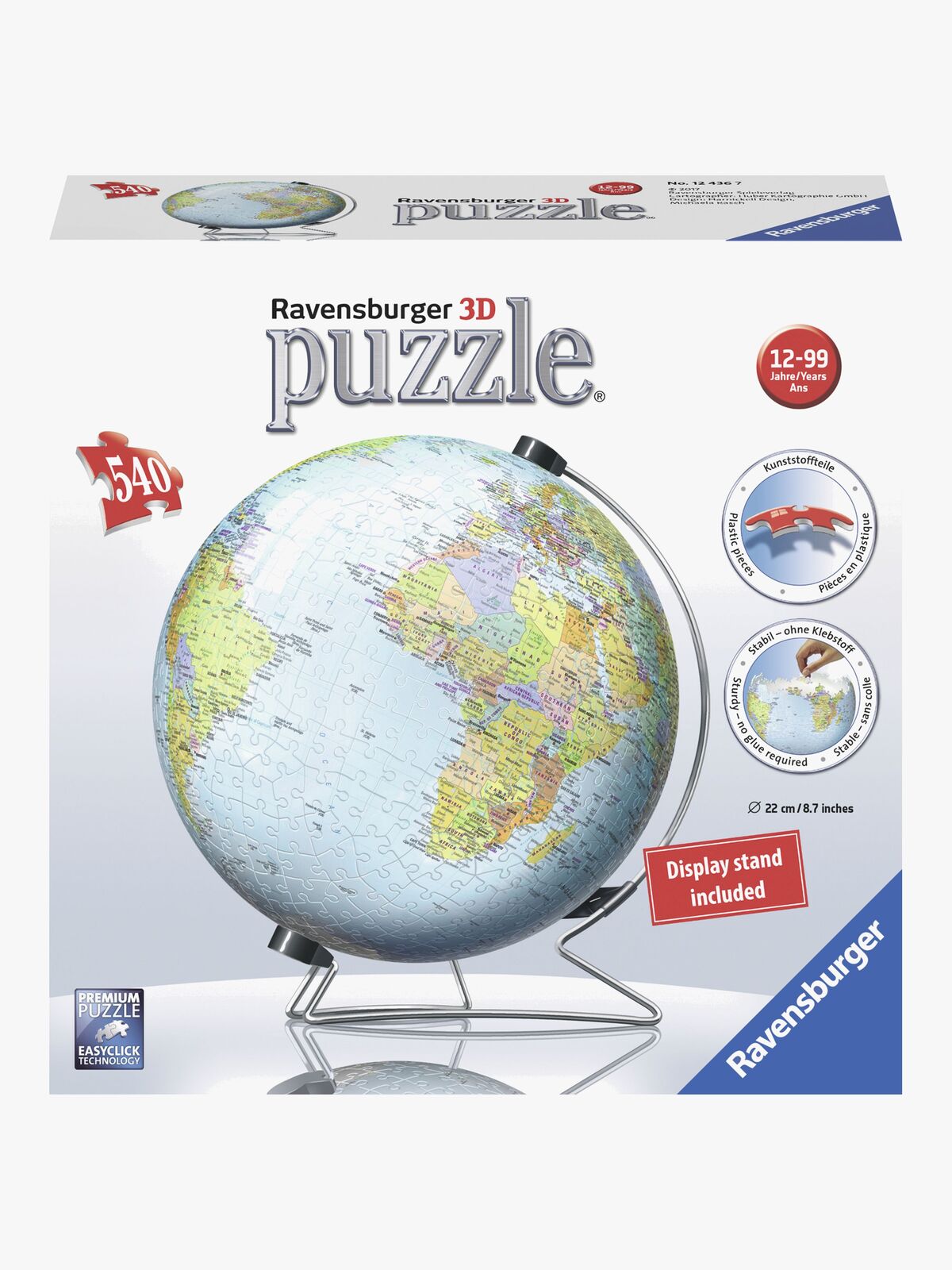 Ravensburger 3D-Pussel Jordglob 540 Bitar