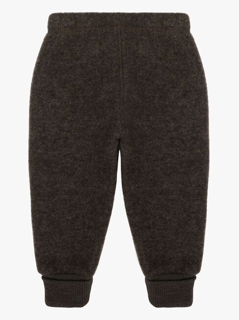 Mikk-Line Ullfleecebyxor Baby, Dark Brown Melange