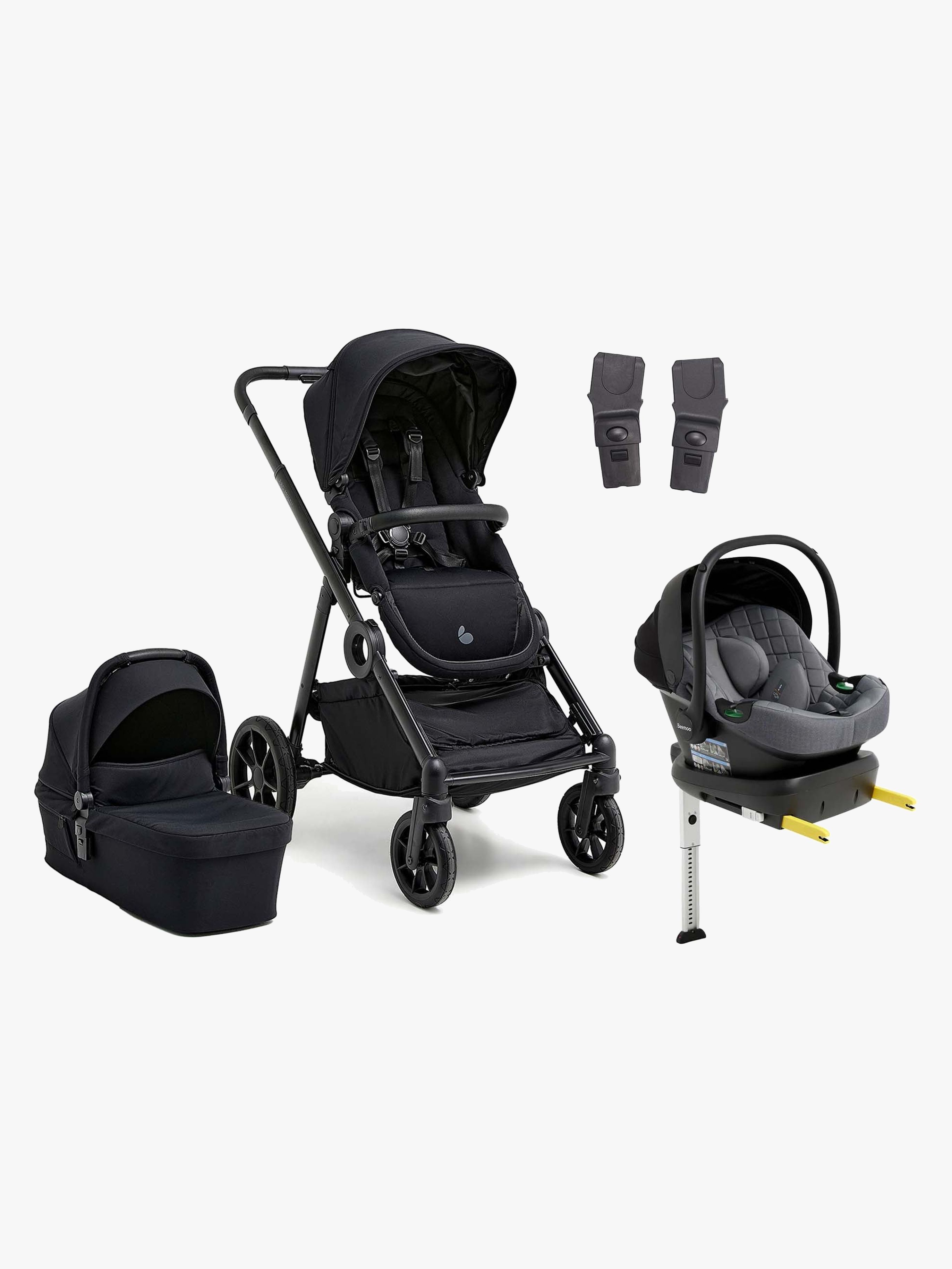 Beemoo Pro Multi 2 Duovagn Inkl. Route i-Size Babyskydd &  Bas Coffee Black/Mineral Grey