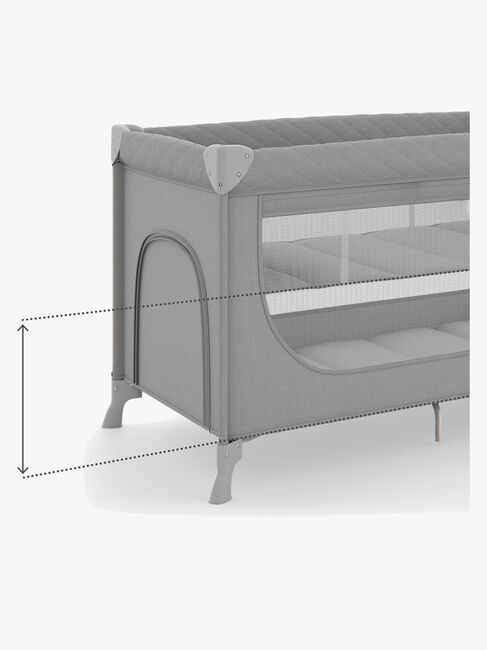 Kinderkraft LEODY UP Resesäng med Tillbehör, Grey